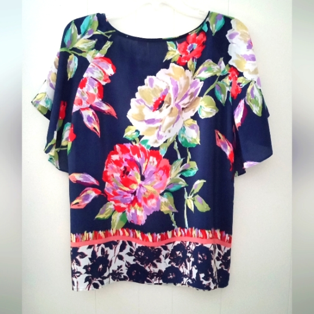 Maeve Floral Blouse - Blue and Multicolor - Picture 4 of 6